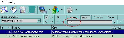 Po wciśnięciu przycisku [!], pojawia się pole, w którym wpisujemy prefi. Nic mniej, nic więcej dosłownie prefi.