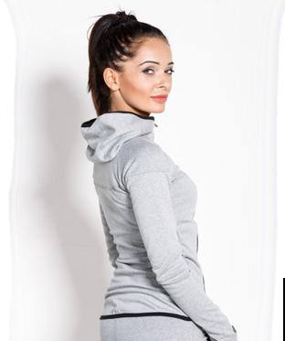 Hoodie Jacket 01 LW melange grey rozmiar: XS, S, M, L Elegancka, sportowa