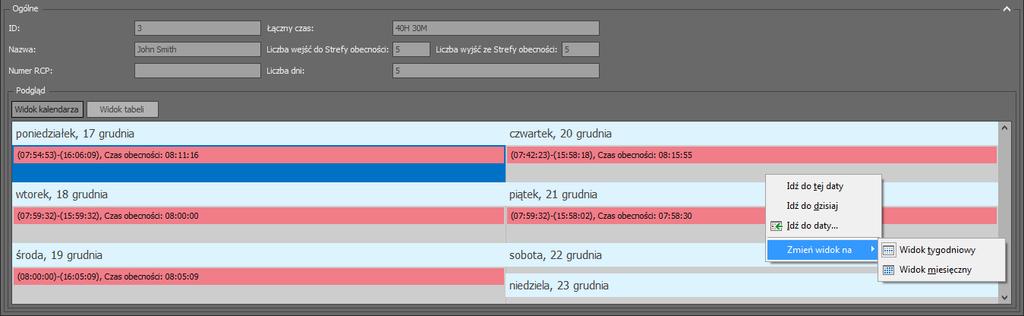 Raporty Program VISO pozwala generować trzy typy raportów obecności i następnie