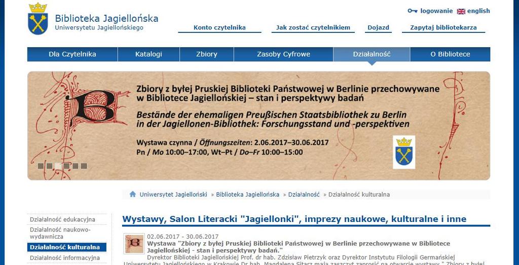 Działalność kulturalna i promocyjna bibliotek Obok tradycyjnej działalności bibliotecznej biblioteki akademickie zajmują się działalnością naukowo-kulturalną: organizują wystawy, spotkania naukowe,
