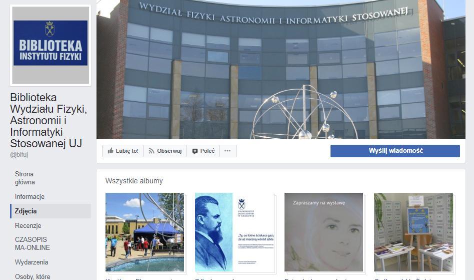 Wszystkie wydarzenia są przedstawiane na bieżąco na stronie internetowej biblioteki