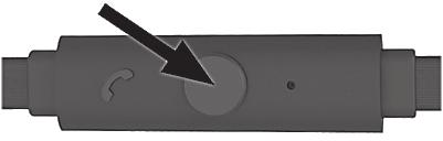 7.5 Der Multifunktionstaster im Mikrofon Am Mikrofon (5) des Audio-Klinkenkabels (B) befindet sich ein Multifunktionstaster.