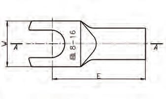 Końcówki widełkowe rurowe typu KWR Materiał: Cu. Pokrycie: cynowane galwanicznie. Wykonanie: standard. Tubular spade terminals KWR type Material: Cu. Surface: tin-plated. Design: standard.