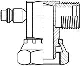 1/16-14 Adaptor 90 GW / GZ UNF Adaptor 90 GW / GZ UNF z zaw. R134 Adaptor 90 GW / GZ UNF z zaw.