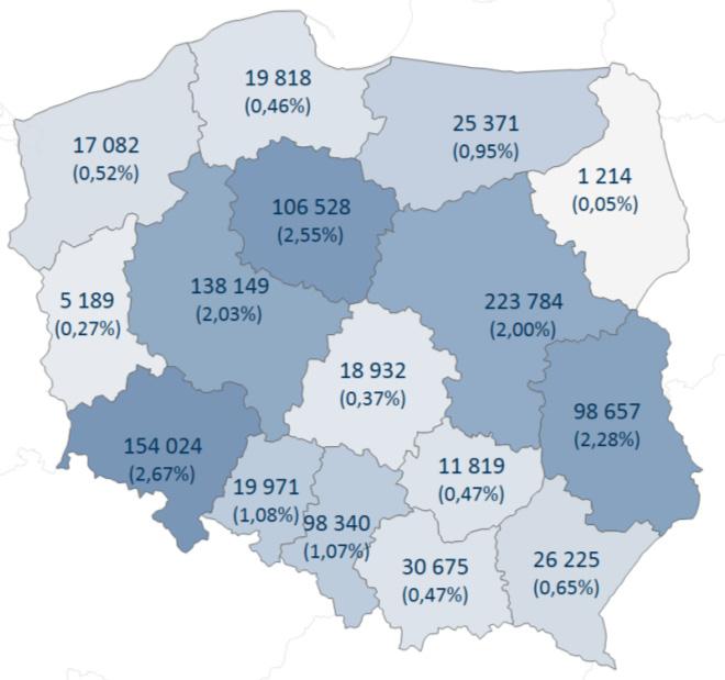 Personel medyczny i podmioty udzielające śląskim 2,611 lekarzy na 10 tys.