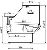 nablatowa na kasę (400x500mm) Gniazdo elektryczne pojedyncze lub podwójne Wersja RYBY Przegrody stałe niskie lub wysokie Przegroda ruchoma niska lub wysoka Podstawa pod przegrodę Przestrzeń