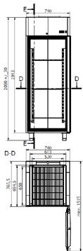 wnętrza (n/d pełnych drzwi) Nowy design obudowy Innowacyjny nanosystem ochrony żywności - TiO2 Rejestrator temperatury Czynnik chłodniczy R-134a/R-404a Grzałka odszraniania parownika Szklane drzwi