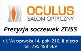 11 12 13 OCULUS SALON OPTYCZNY ul. Warszawska 14, pokój 216, II piętro tel.: 795 488 669 e-mail: oculus@onet.pl pn - pt: 8:00 16:00 RESTAURACJA ANNA www.restauracja-anna.pl ul.