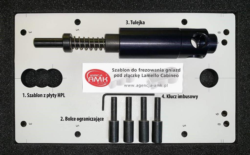 Spis treści Zastosowanie CABINEO Opis otworu Wykonywanie gniazd pod złączkę Cabineo Bezpieczeństwo Zastosowanie szablonu pod złączkę Cabineo.