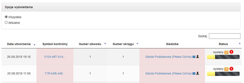 UWAGA Po naniesieniu zmian w protokole i wysyłce, w systemie pojawi się nowy protokół z tego obwodu z nowym symbolem kontrolnym!