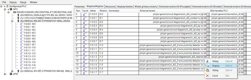 Powyższa metoda jest stosowana podczas tworzenia schematów za pomocą bloków oraz plików *slf. Mnemo, Komentarz, przypisanie bloku.