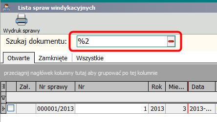 Uprawnienia do lokalizacji i działów Lista użytkowników okienko edycji