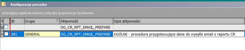 W tym celu została dodana procedura, która odpowiada za przygotowanie danych do wysyłki email.