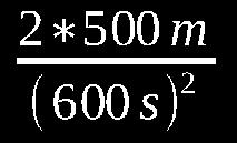 Dane: Szukane: t 10min 10 60s 600s a=?