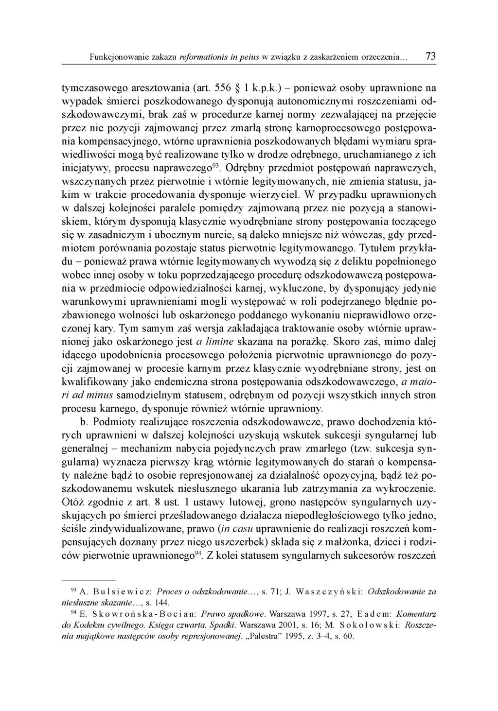 tymczasowego aresztowania (art. 556 1 k.