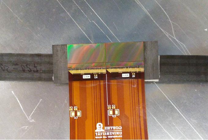 4.2 VD-TPC track matching via interpolation Figure 25: The photo of example rotated and shifted sensor. 4.