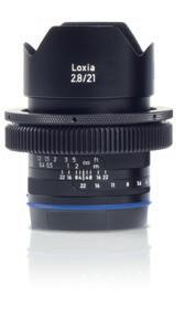 ZEISS Loxia Zestaw obiektywów Mocowanie Sony E: zamówienie nr 2278-248 Obiektywy Zeiss Loxia Mocowanie MOD Długość Średnica Waga Rozmiar