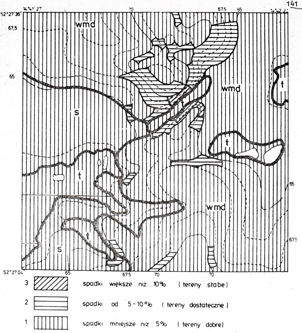 Rys.2a. Mapa bonitacji rzeźby terenu. Rys.2b.