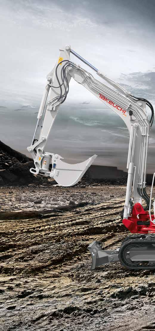 WYPOSAŻENIE STANDARDOWE KOPARKI TB 290 WYPOSAŻENIE ROBOCZE pierwsza, druga, trzecia i czwarta dodatkowa linia hydrauliczna, kompletnie rozmieszczone wraz z przyłączami na ramieniu łyżki pierwsza,