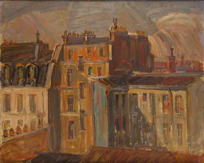 111 MAURICE BLOND (1899-1974) Dachy Paryża olej/tektura, 64,5 x 80,5 cm