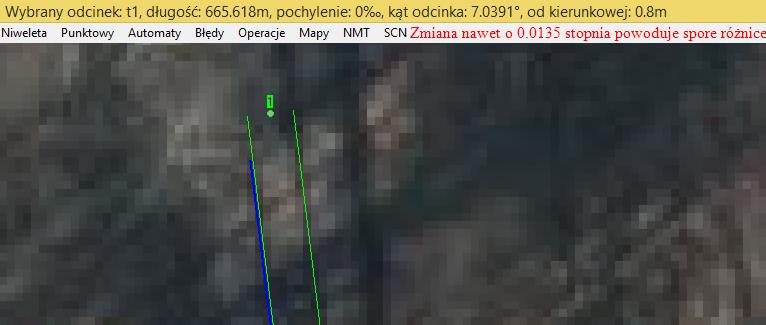 rzeczywistości. W takim przypadku należy poprawić linię kierunkową. Zaznaczamy ją i przesuwamy punkty we właściwe miejsca, Ctrl K.