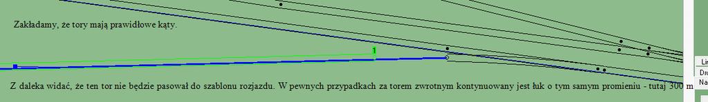 Łuk tuż za rozjazdem Z racji tego,