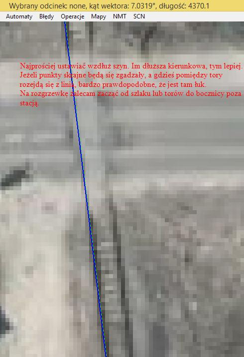 Linię kierunkową można stworzyć na podstawie istniejącego odcinka toru, drogi.