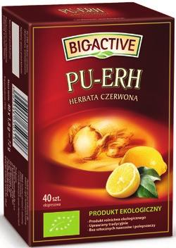 rodzaje Herbata Big Active Pu-Erh opak. 40 tor.