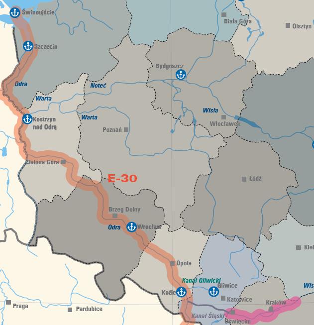 Odrzańska droga wodna osiągnięcie żeglowności klasy IV Odrzańska Droga Wodna jest korytarzem transportowym drogi wodnej rzeki Odry wraz z Kanałem Gliwickim oraz połączeniem Dunaj-Odra-Łaba na terenie