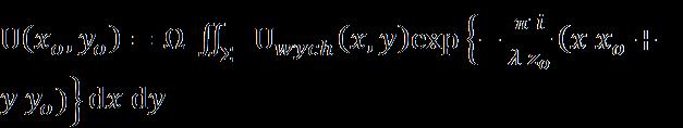Całka dalekiego pola - przypomnienie dy dx y y x x z i k y x z i k y x P