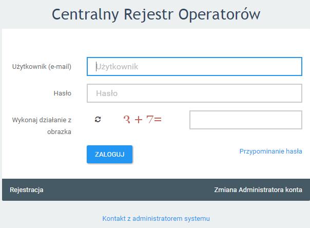 3 Logowanie i wylogowywanie Logowanie Logowanie odbywa się na stronie startowej systemu https://www.cro.ichp.pl.