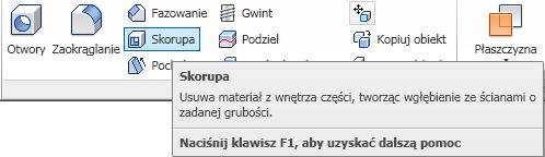 W tym celu klikamy płaszczyznę konstrukcyjną prawym klawiszem myszy i usuwamy zaznaczenie z kratki Widoczność.