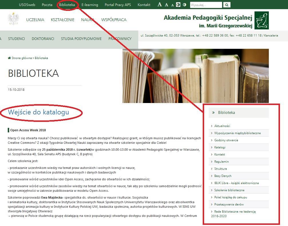 Wszystkie ważne informacje dotyczące Biblioteki APS