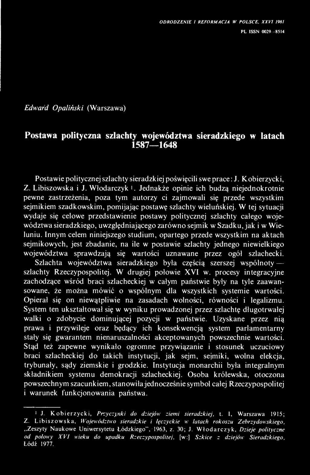 Kobierzycki, Z. Libiszowska i J. Włodarczyk 1.