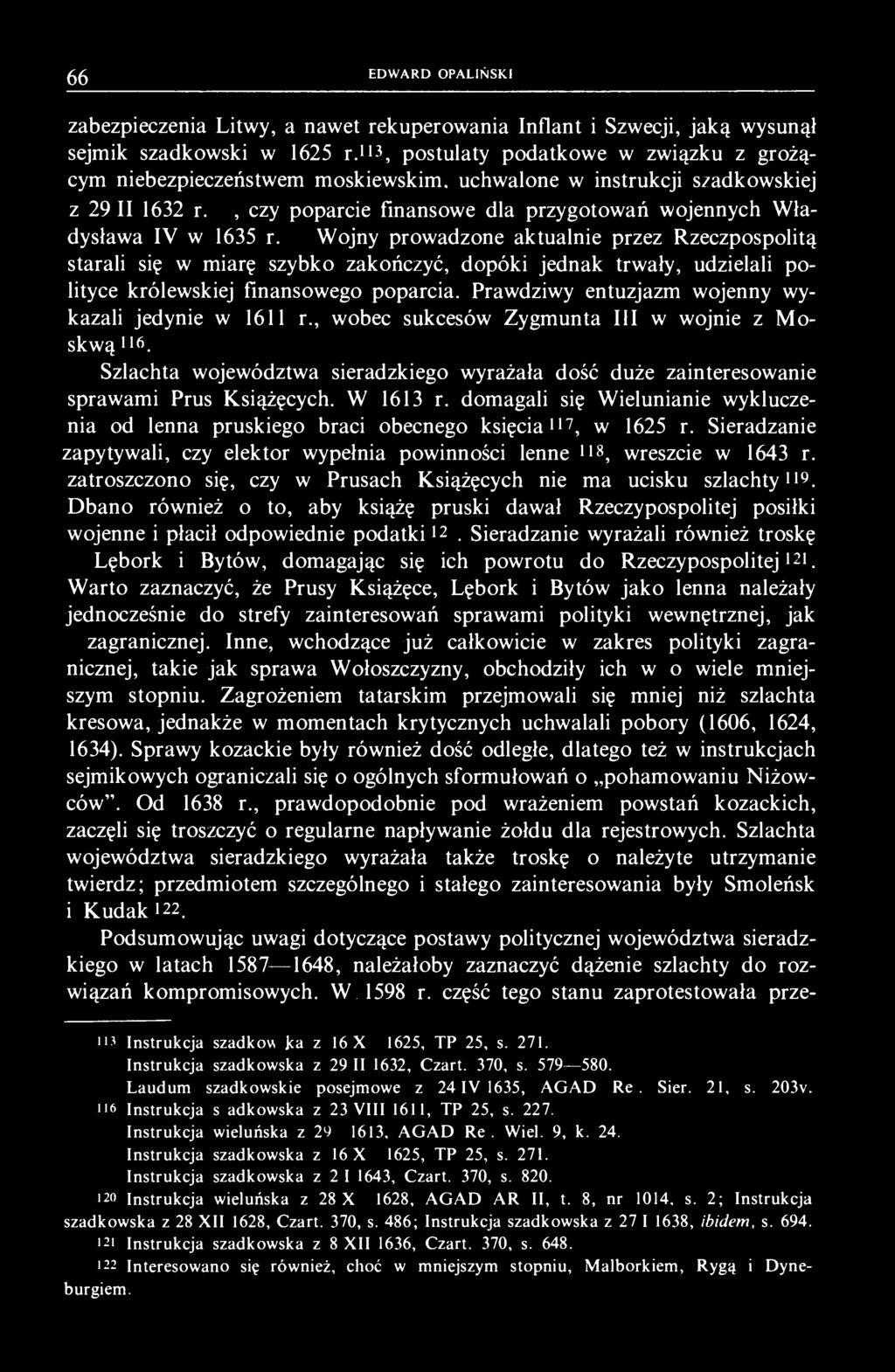 114, czy poparcie finansowe dla przygotowań wojennych Władysława IV w 1635 r.