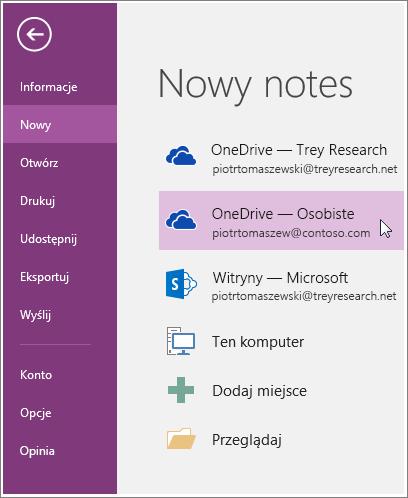 1.3 Robienie notatek Wykorzystanie OneNote do robienia notatek, zastąpienie papierowych notatek i notatek robionych w Wordzie czy w mailach. 1.3.1 Organizacja notatek Podstawy korzystania z OneNote otwieranie notatnika, sekcje, strony, grupy sekcji Podczas pierwszego uruchomienia programu OneNote jest w nim tworzony notes.