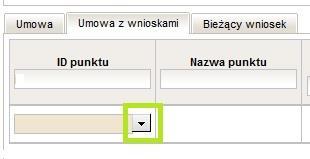 Pojawi się okno Wybierz punkt zawierające listę punktów.