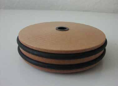 When making wooden wheels, bushings are required to hold these wheels on the metal forks.
