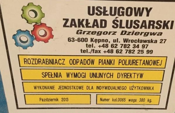 transakcyjne rodzajowo podobnych urządzeń i wynosi ona netto 1100,- PLN, słownie PLN: jeden tysiąc sto Karta wyceny środka technicznego nr 9 1.