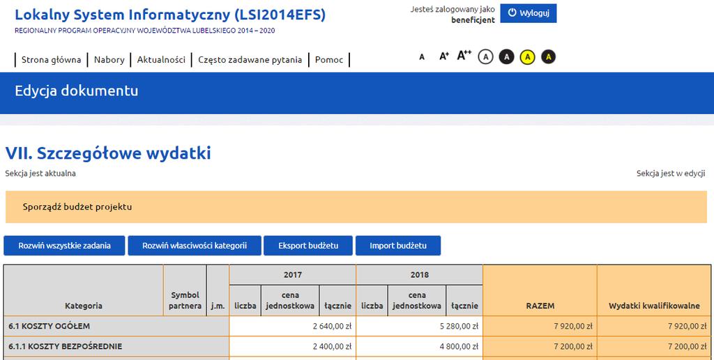 formularzem wniosku nie powoduje zapisu danych formularza na serwerze w takim przypadku, aby uniknąć utraty danych, należy najpierw kliknąć przycisk Zapisz lub Zatwierdź, a następnie przejść do innej