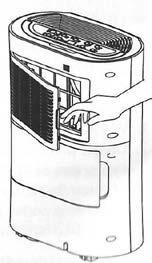 3. Im Wasserbehälter (7) brechen Sie den Verschlussstopfen (9) der Öffnung für den Ablaufschlauch Abb. (5) aus.