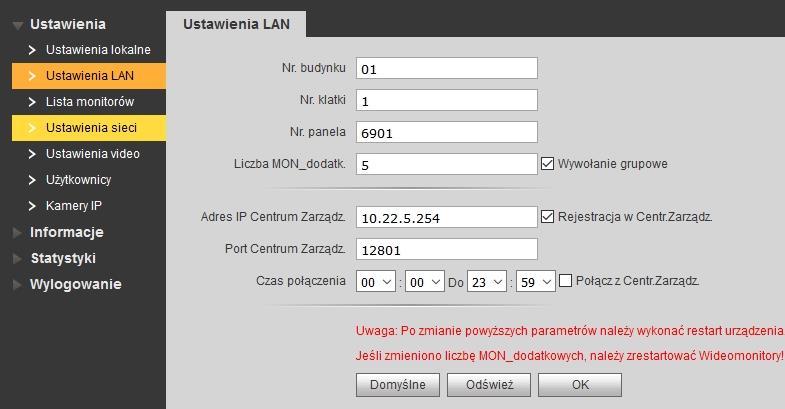 Instrukcja obsługi i instalacji. Panel zewnętrzny IP.. Rys. 3-20 kolejnym panelom zewnętrznym należy nadać numer 6902, 6903, itd.