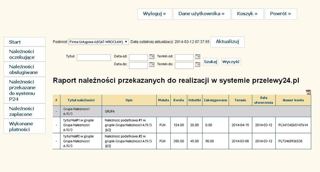 Raport należności zapłaconych nie zostaje