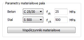 4. WPROWADZENIE DANYCH ZAKŁADKA DANE Parametry pala Tytuł obliczeń tytuł charakteryzujący analizowany przekrój pala. Kształt przekroju pala Należy określić kształt przekroju poprzecznego pala.