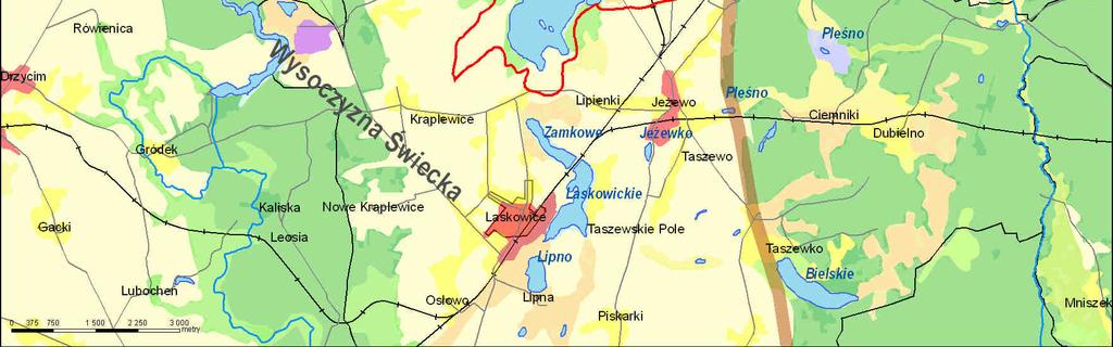 (Kondracki, 2002), około 10 km na północ od Świecia nad Wisłą. Zlewnia znajduje się pomiędzy głęboko wciętymi dolinami: Doliną Dolnej Wisły i Doliną Wdy.