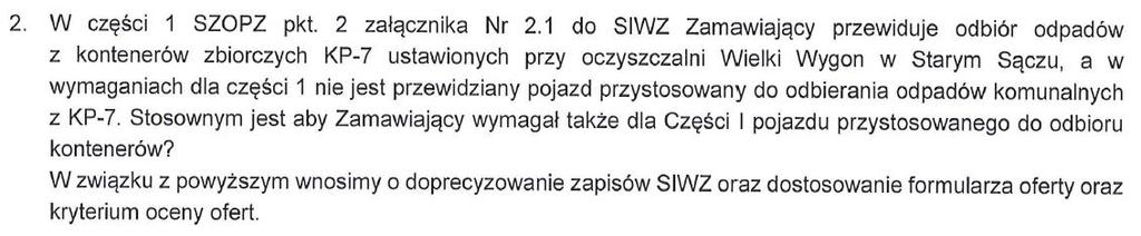Stary Sącz, dnia 09.05.2017 r. Gmina Stary Sącz ul. S. Batorego 25 33-340 Stary Sącz Znak postępowania: ZP.271.1.8.