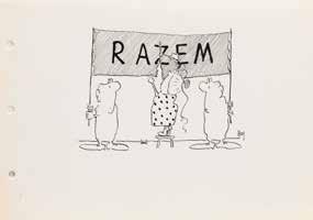 139 STANISŁAW DĄBROWSKI (1925-2011) "Razem", ilustracja satyryczna, 1994 r.