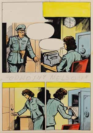 7 MIECZYSŁAW WIŚNIEWSKI (1925-2006 ) "Kapitan Kloss", cz. XIII - Podwójny nelson, plansza komiksowa nr 1, 1971-73 r.