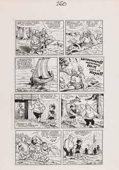 20 JANUSZ CHRISTA (1934-2008) "Kajko i Kokosz" - Szranki i konkury, plansza komiksowa nr 160, 1973-74 r.