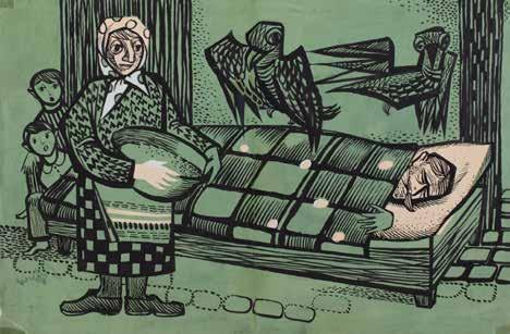 60 ZOFIA HERMANOWICZ (191-2012) "Nad jeziorem bajka śpi" - ilustracja do książki Maryny Okęckiej-Bromkowej, 1962 r.